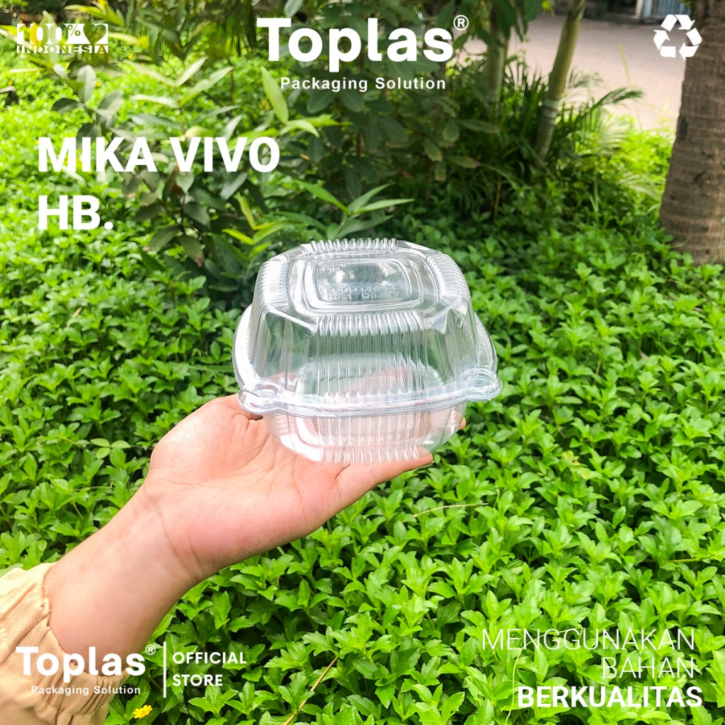 Mika VIVO HB (isi 50)/ Mika Burger Bulat / Mika plastik bening