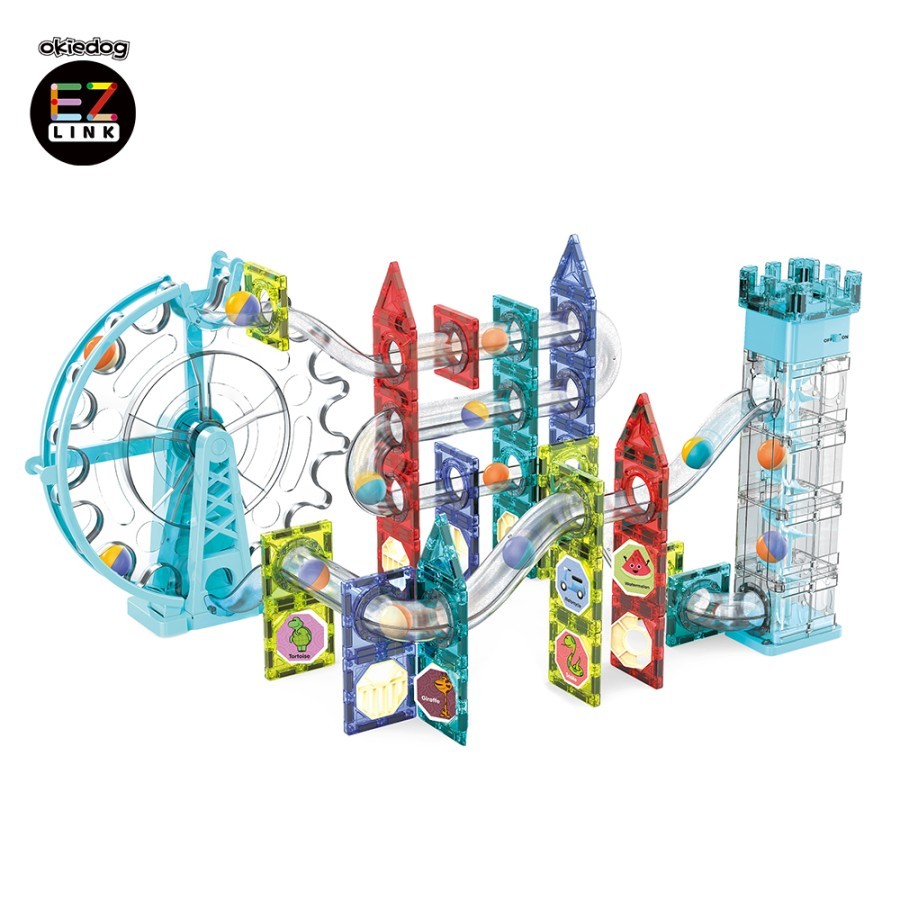 Okiedog Ezlink Magnetic Ferris Wheel 129pcs - Mainan Magnet Edukasi Anak (STEM)