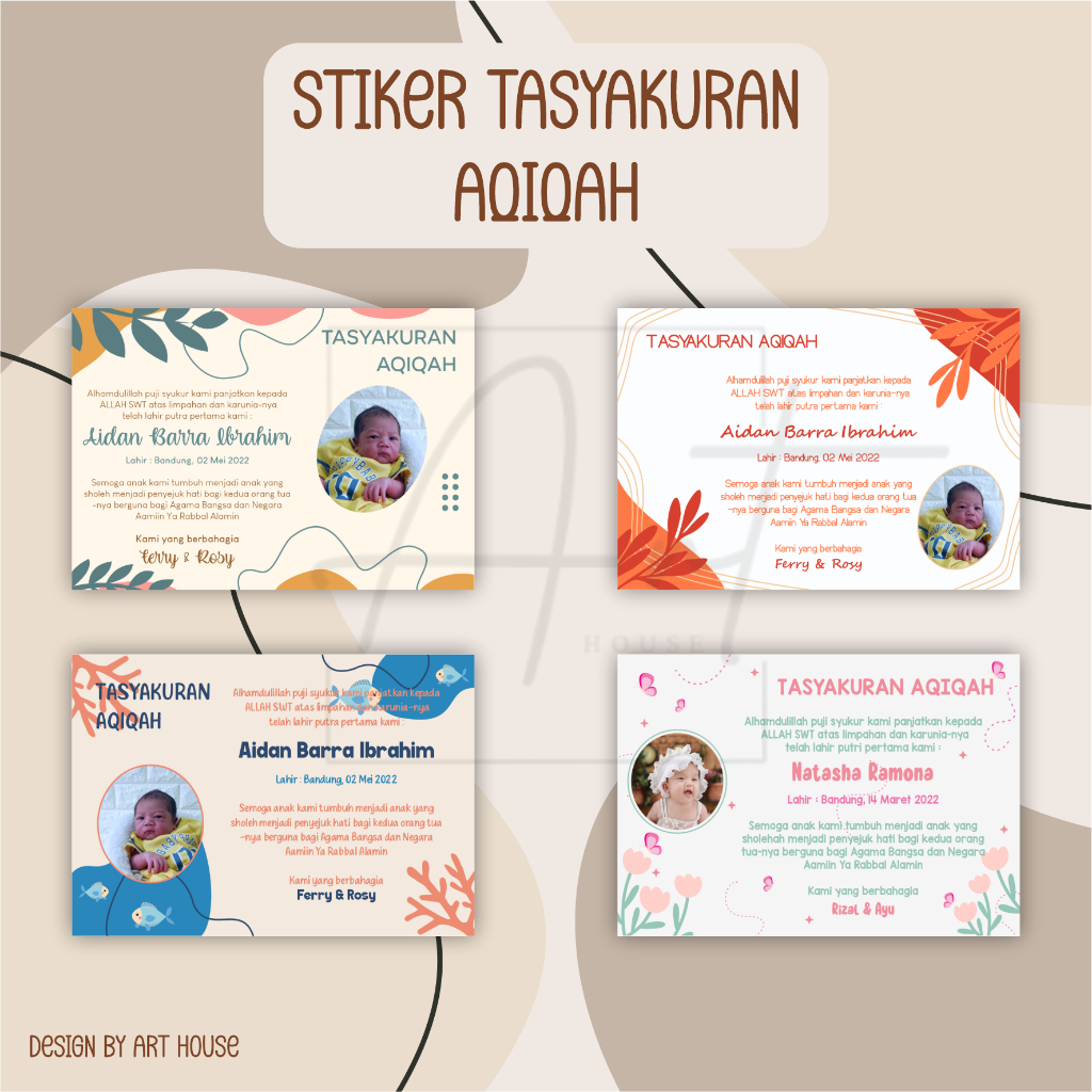 

Stiker Tasyakuran Aqiqah / Stiker Label Tasyakuran / Stiker Syukuran / Stiker Aqiqah