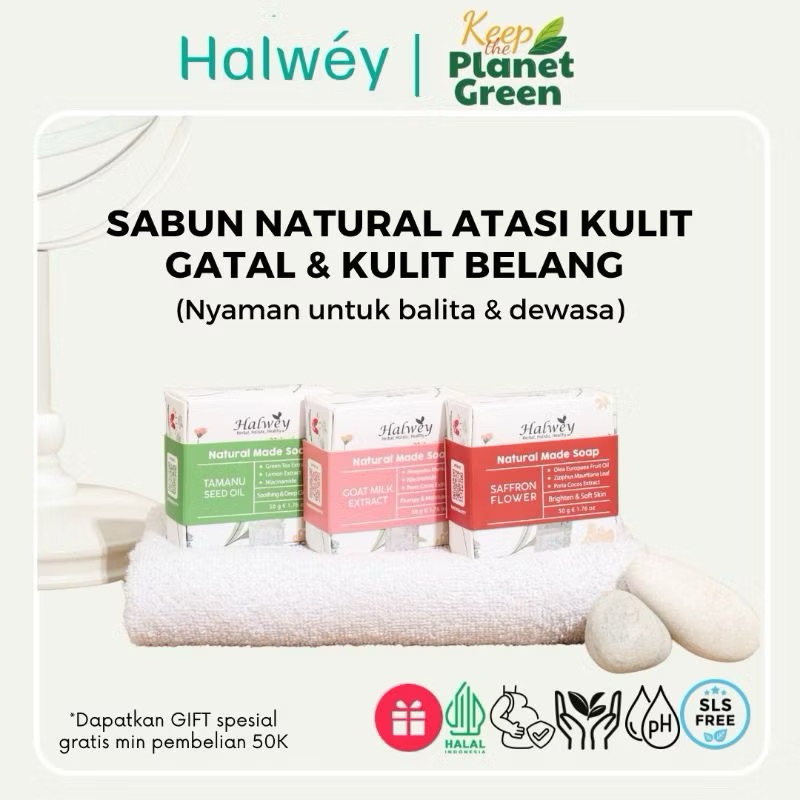 [HALWEY] Natural Made Soap. Sabun Natural. Sabun Organik. Sabun Murah Berkualitas