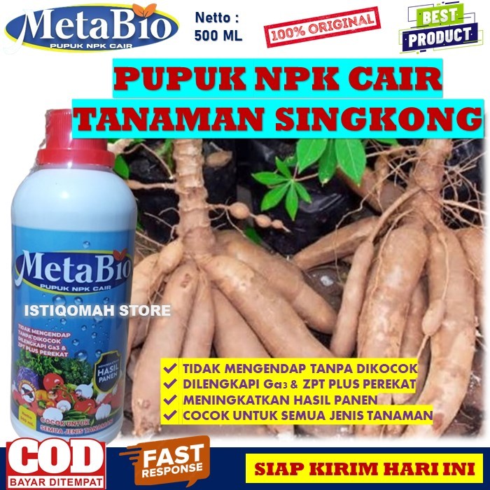 METABIO 500ml Pupuk NPK Cair untuk Tanaman Singkong - Pupuk Pembesar Umbi Singkong - Pupuk Perangsan