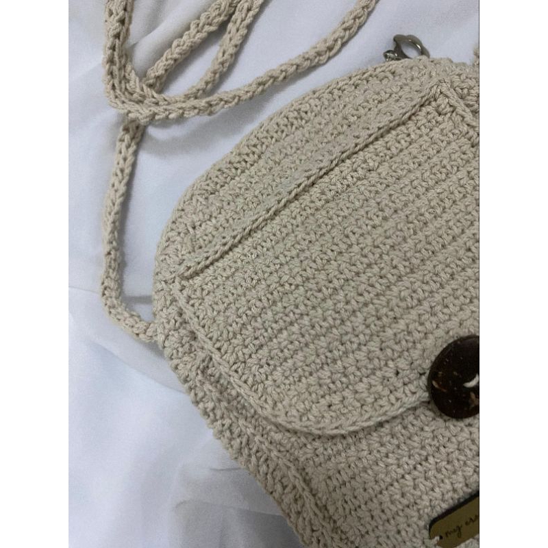 Tas Slempang Rajut untuk Barang Kecil, HP, Kosmetik, Bedak, dan Lainnya - Selempang Cewek - Pria