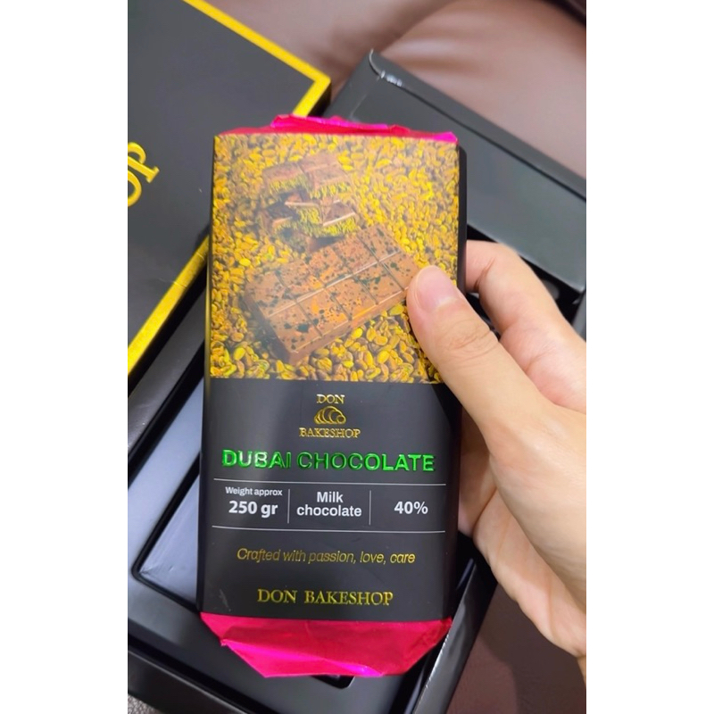 

VIRAL!! Coklat Dubai - Dubai Chocolate Pistachio / Hazelnut Praline by Don Bakeshop