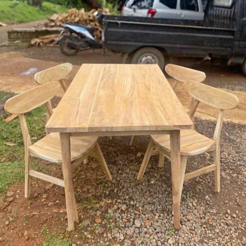 Meja Makan Jati Minimalis, Set Meja Makan Minimalis jati, Kursi Jati Minimalis, Meja Minimalis. Belu