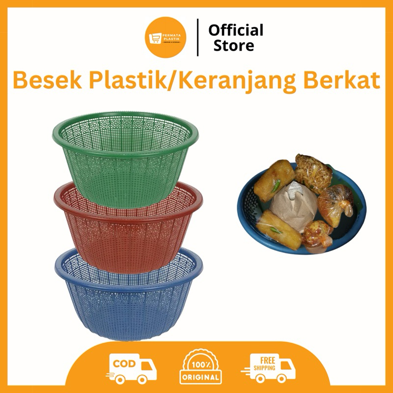 [Khusus Instant] Besek Plastik Keranjang Nasi Berkat