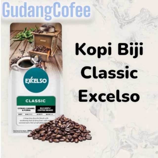 

Kopi Biji Excelso Classic 200g