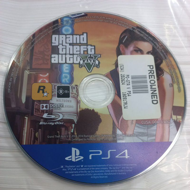 BD-PS4/Playstation4-GTAV-Bekas