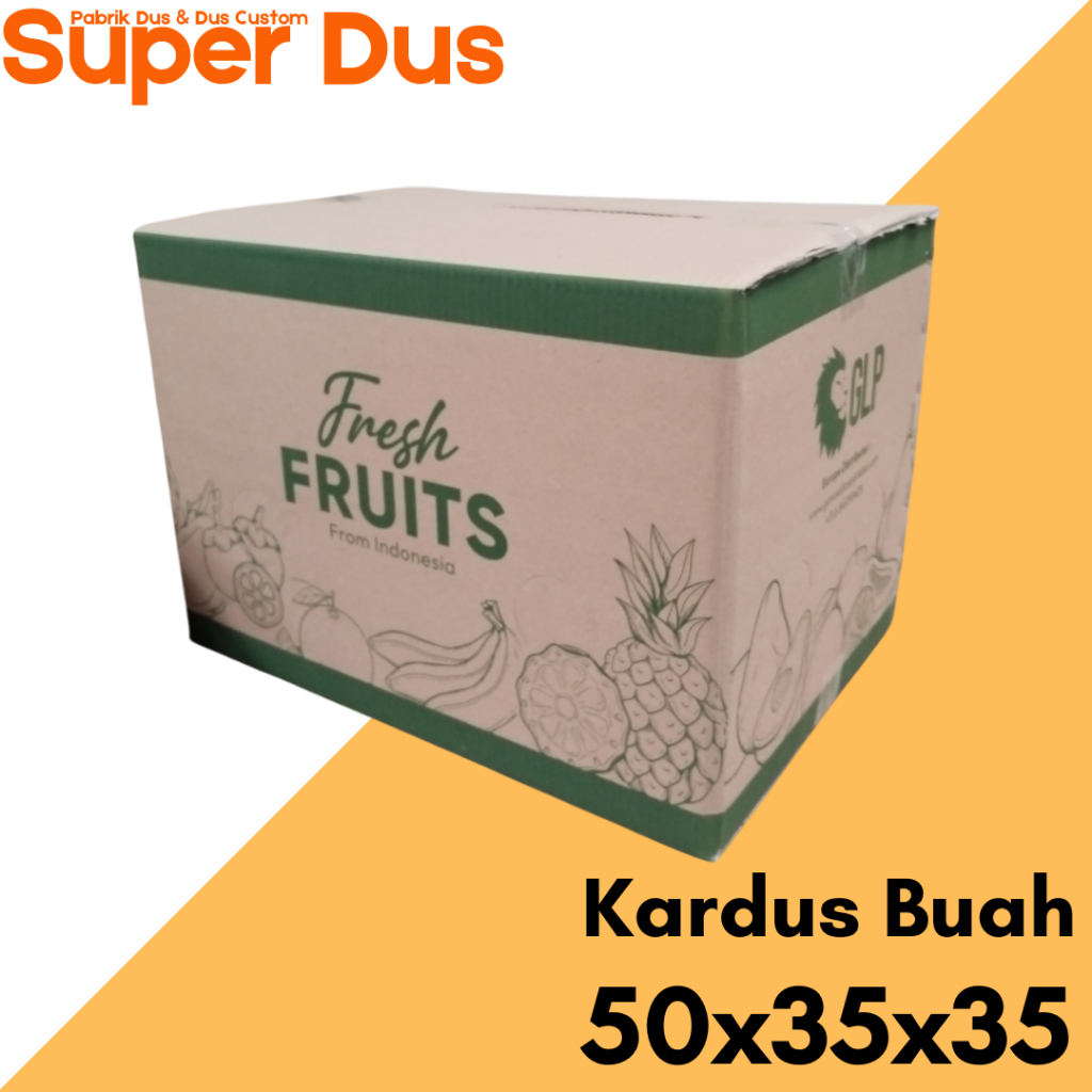 

Kardus Buah/Box Packing Buah/Uk.50x35x35 cm/Kardus Ventilasi/Box Sayuran/Bahan Double Wall