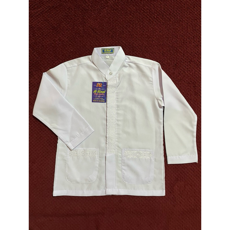 Baju Koko Anak Sd MDA Muslim Putih Bordir