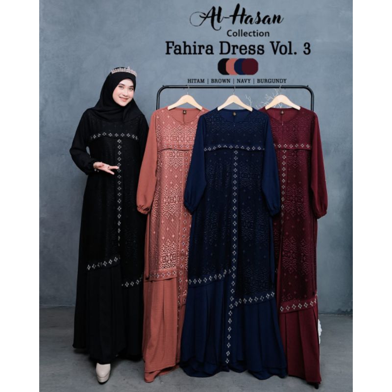 RAHMAH BOUTIQUE_Fahira dress ORI label akrilik crinkle mix brukat
