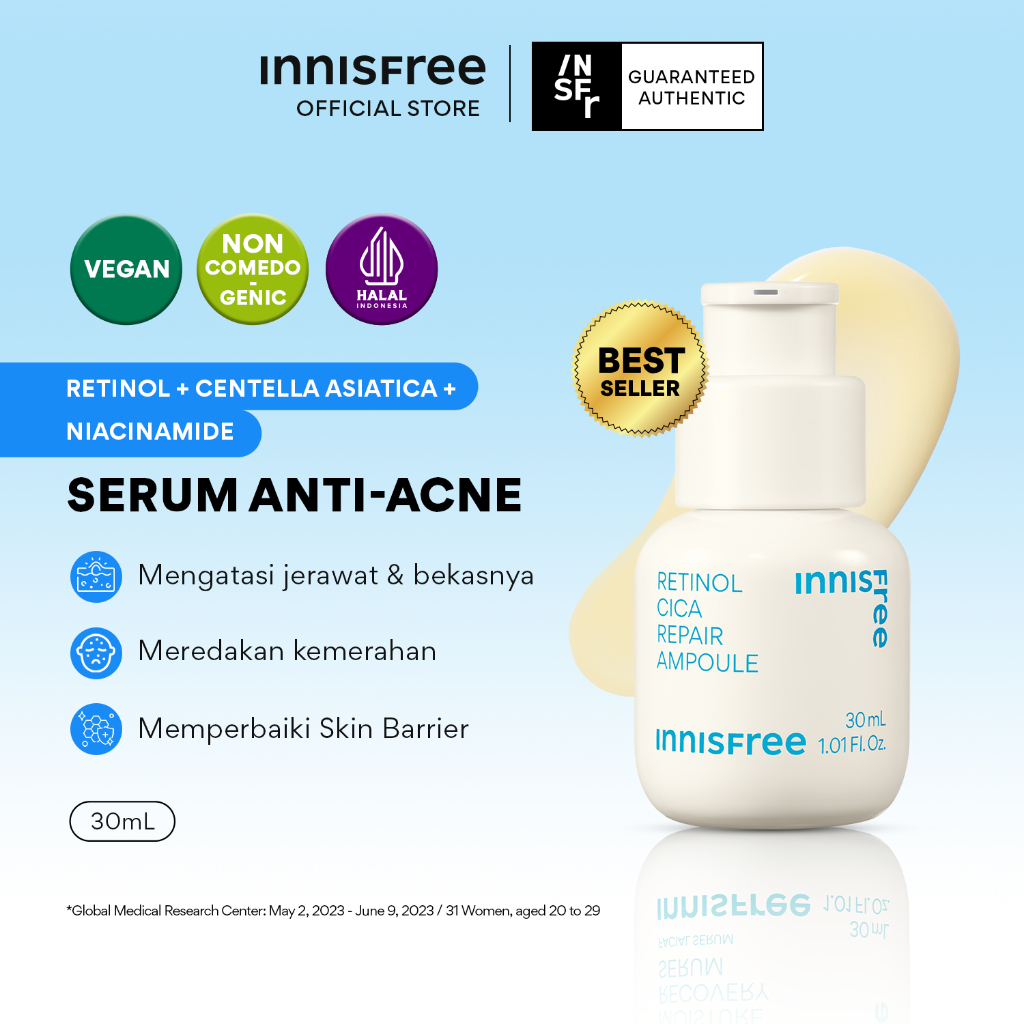 Innisfree Retinol Cica Repair Ampoule / Acne & Soothing Care Serum