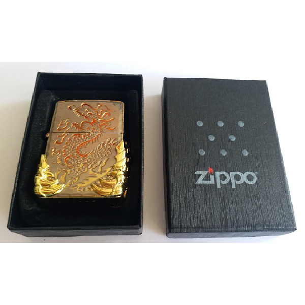 Original Zippo C American USA  Bradford - CLASSIC ZIPPO SERI ANIMAL DRAGON FIRE