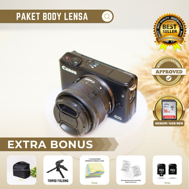 Kamera Canon M10 Kit Camera Mirrorless Normal Siap Pakai Bergaransi