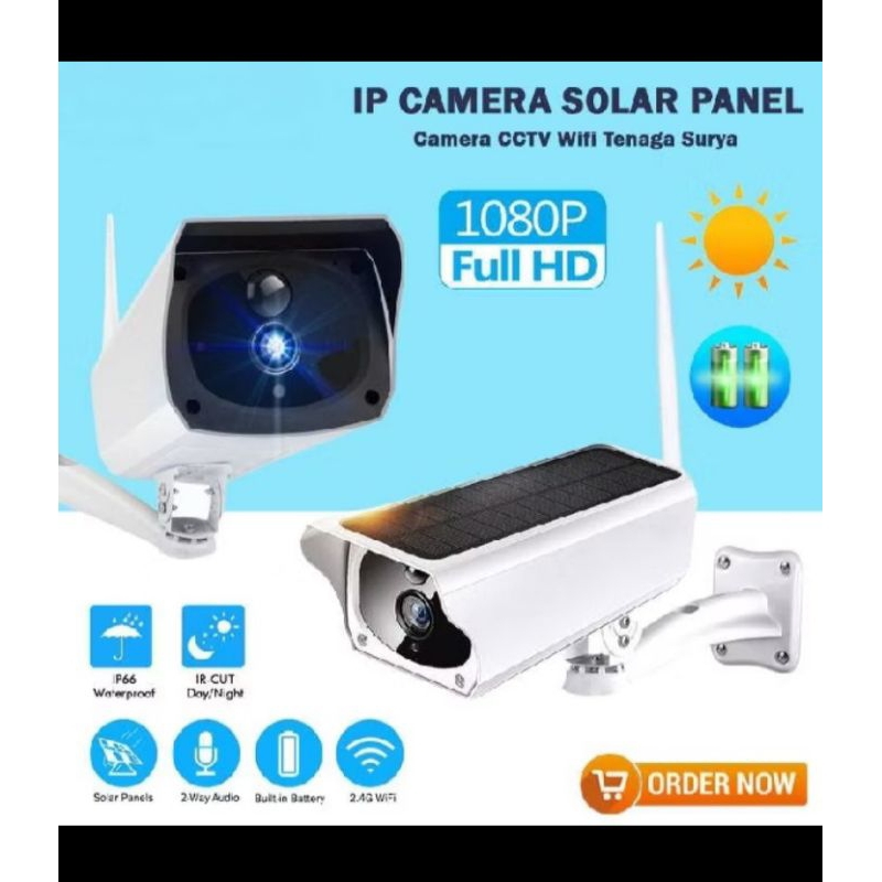 ip camera solar panel surya - cctv wifi tenaga matahari HD 1080p