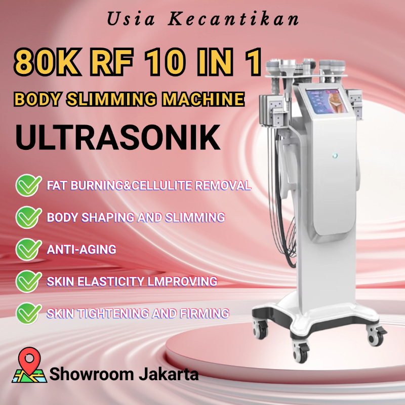 80K RF cavitation RF 10 in 1 Alat burn fat machine rf wajah slimming 80k radio frequency lipo laser 