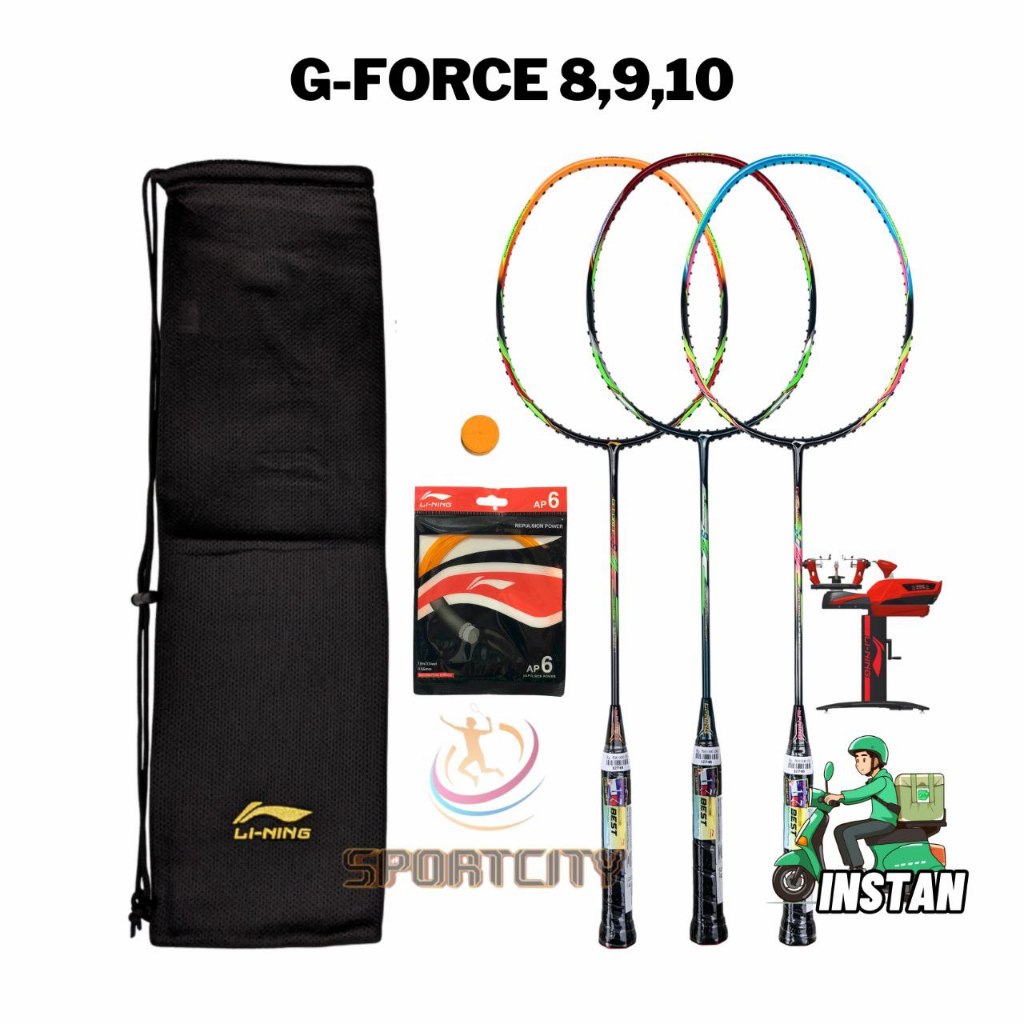 Raket Badminton LINING G FORCE 8 9 10 Original