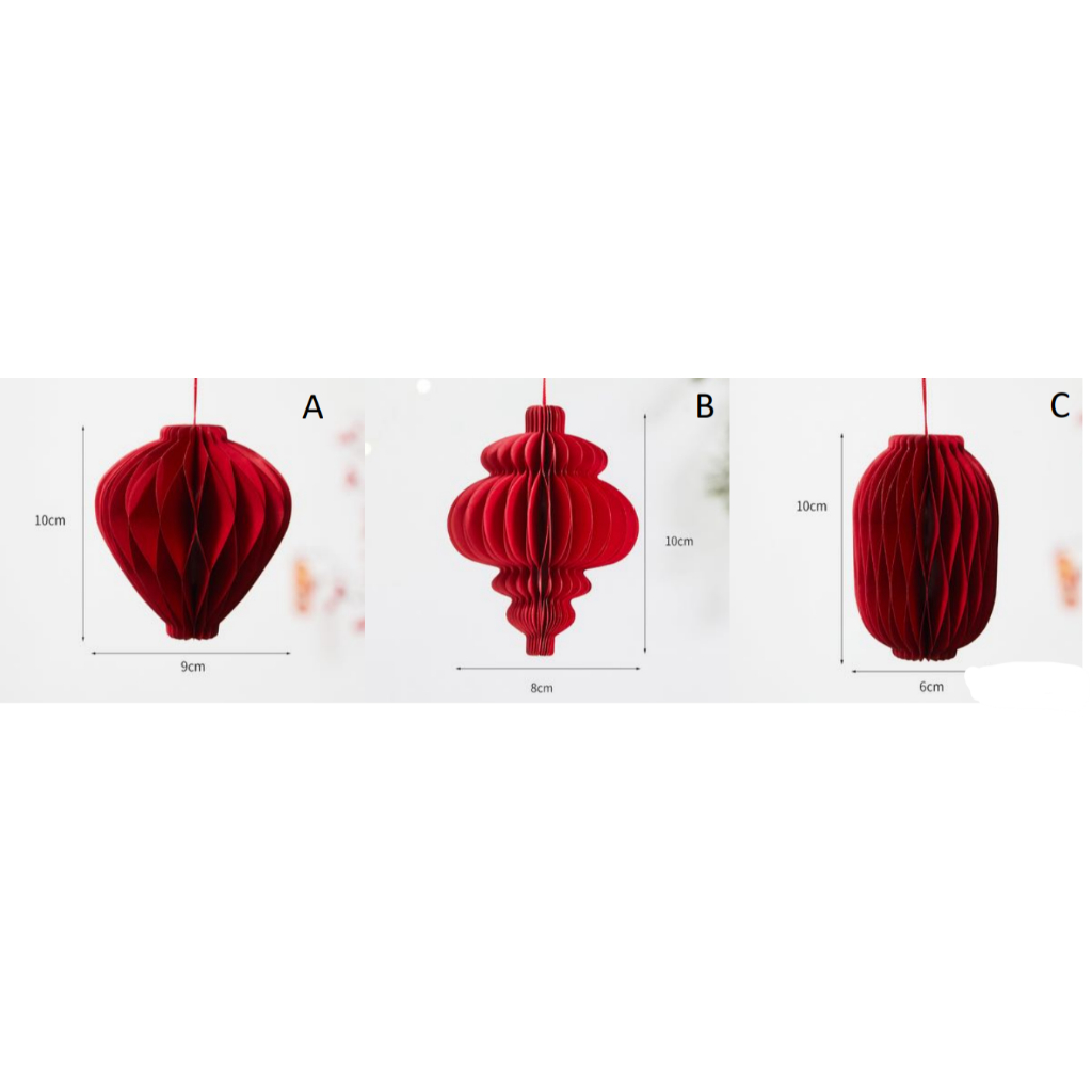Gantungan Lampion Kertas Magnet /  Dekorasi Hiasan Imlek