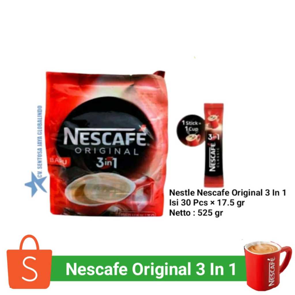 

Neslte Nescafe Original 3 in 1 525 gr (30 x 17,5 gr)