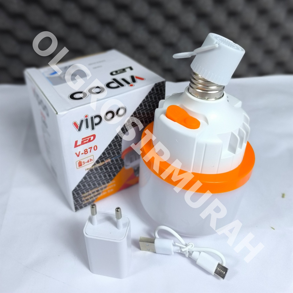 Lampu Camping Vipoo 35W LED Lampu darurat teleskopik emergency dengan baterai lithium kualitas terba