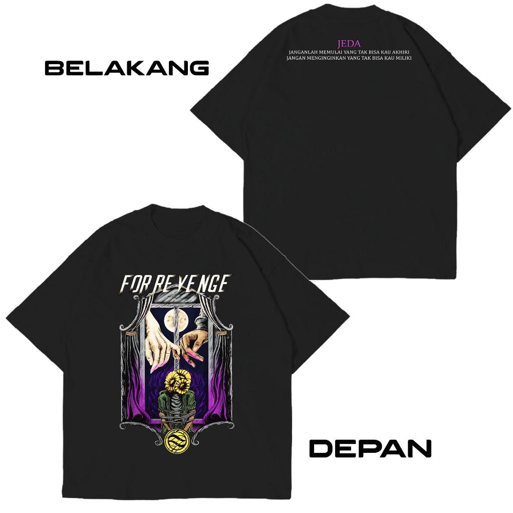 King's Kaos Grup Band Rock Alternatif For Revenge Vol. 3 Jeda Desain Premium Kaos Band Printing  DTF
