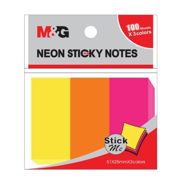 

Sticky Note M&G YS-186 3x2inch Neon Color 51x25mm Memo Stick Tempel Penanda Buku