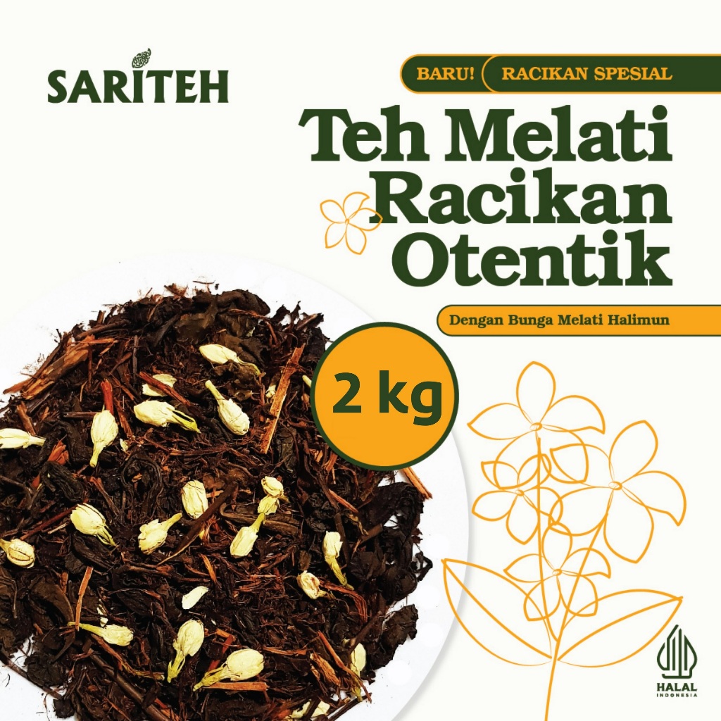 

Sariteh Indonesia Teh Melati Racikan Otentik - Authentic Javanese Jasmine Black Tea - 2 kg