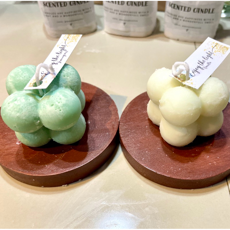 bubble scented candle / scented candle bubble / lilin aromaterapi