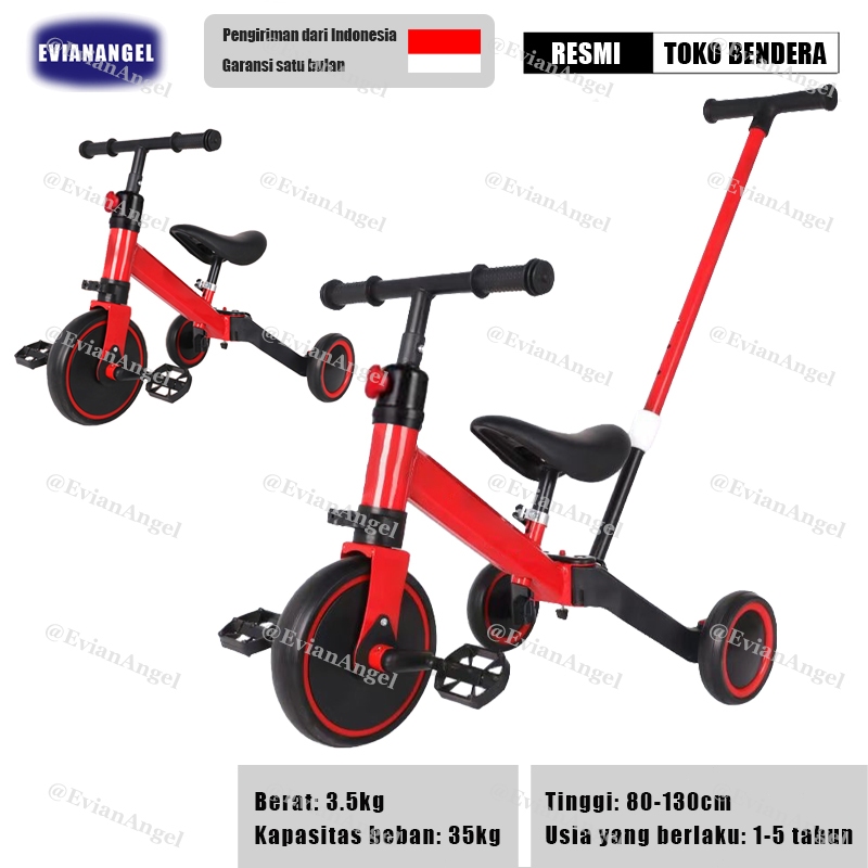 EVIANANGEL Sepeda Tanpa Pedal Untuk Anak-Anak Sepeda Balance Bike Tanpa Pedal Anak Sepeda 1-5 Years