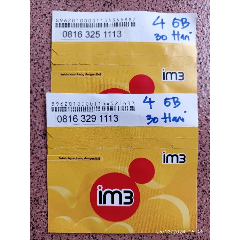 Kartu Perdana IM3 11 Digit Couple Keren dan Cantik Segel. Masa tunggu lama.
