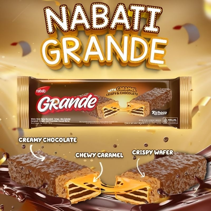 

Nabati Grande FREE Photocard aespa - Caramel Crispy Chocolate (1box isi 5 bungkus)
