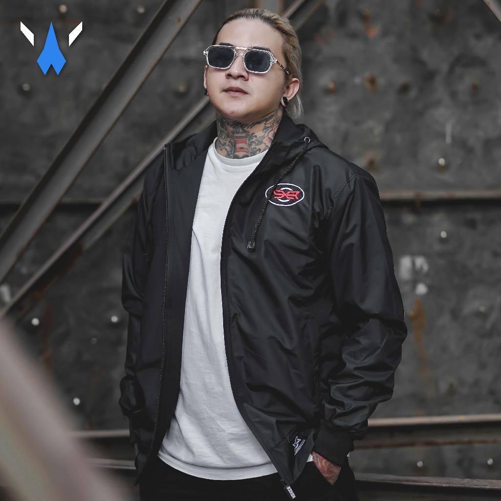 JAKET PRIA PARASUT OUTDOOR PARASUT - HOXER PARASUT OUTDOOR POLYESTER TASLAN WATERPROOF HODDIE POLOS 