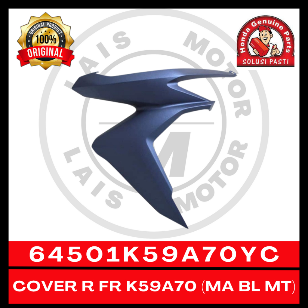 Sayap Kanan (Biru Doff) K59A70 Vario125 150 LED NEW 64501K59A70YC ORI AHM