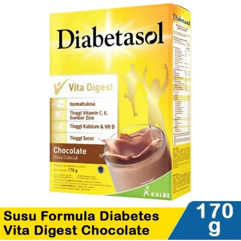 

Diabetasol Susu Formula Diabetes Vita Digest Coklat 170G