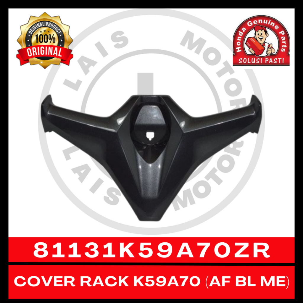 Cover Rack (HItam Metalik) K59A70 Vario125 LED NEW 81131K59A70ZR Original AHM