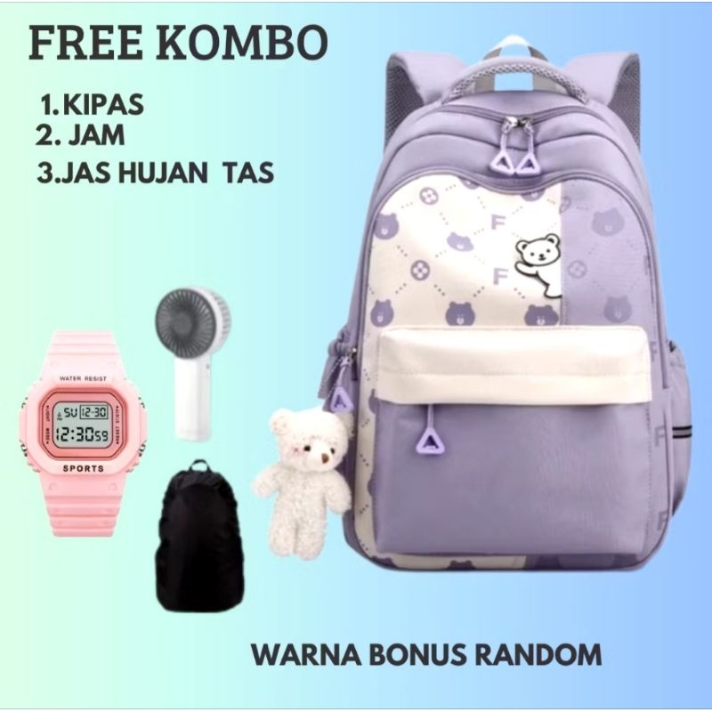 Tas sekolah anak cewek- tas sekolah SD SMP- tas ransel fashion