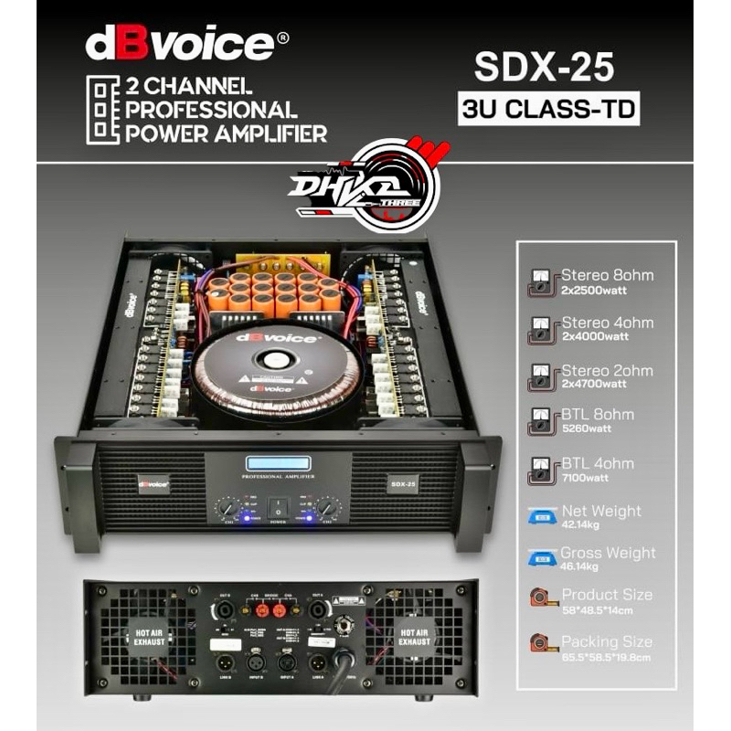 POWER DBVOICE SDX 25 CLASS TD ORIGINAL / Power Dbvoice SDX 25 TD class / Power Dbvoice Sdx-25 class 