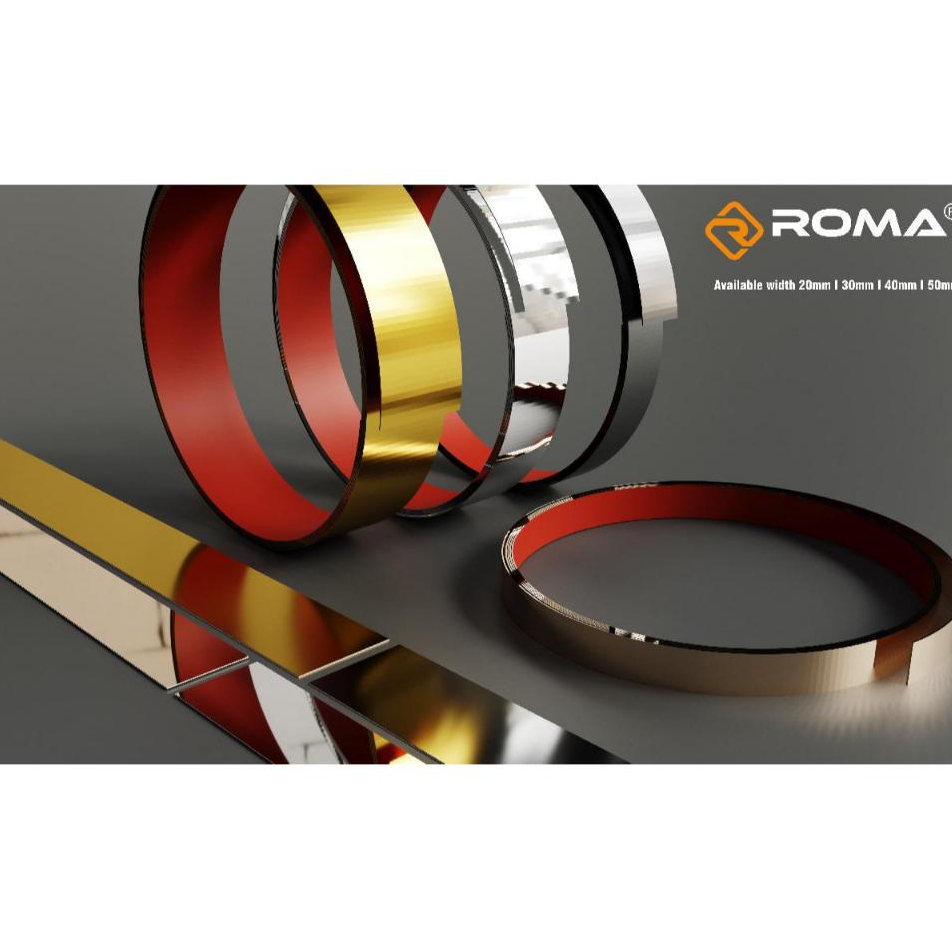 LIST PLAT STRIP MIRROR GOLD WALL MOLDING / LIST MOULDING DINDING KAMAR AESTHETIC