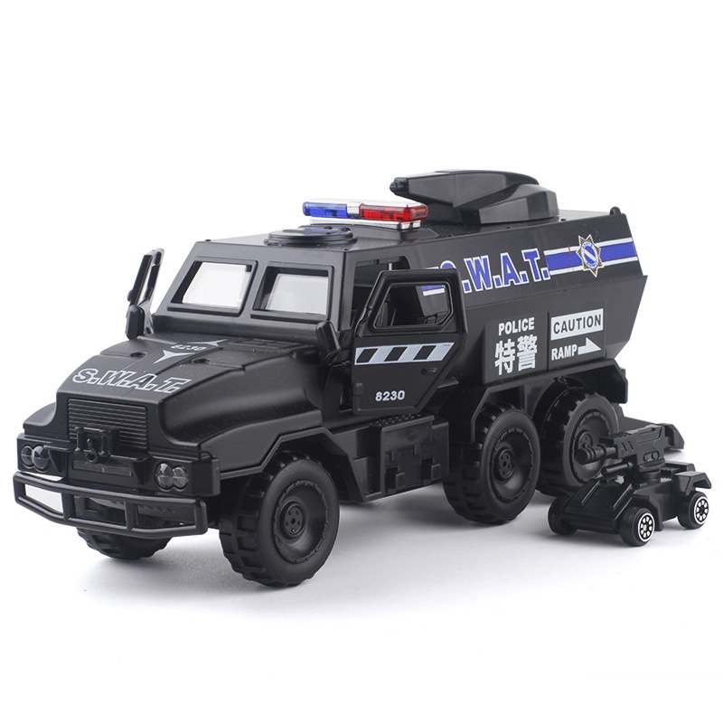 Mobil SWAT Model Police Truk Diecast Penjinak Ranjau Toy alloy