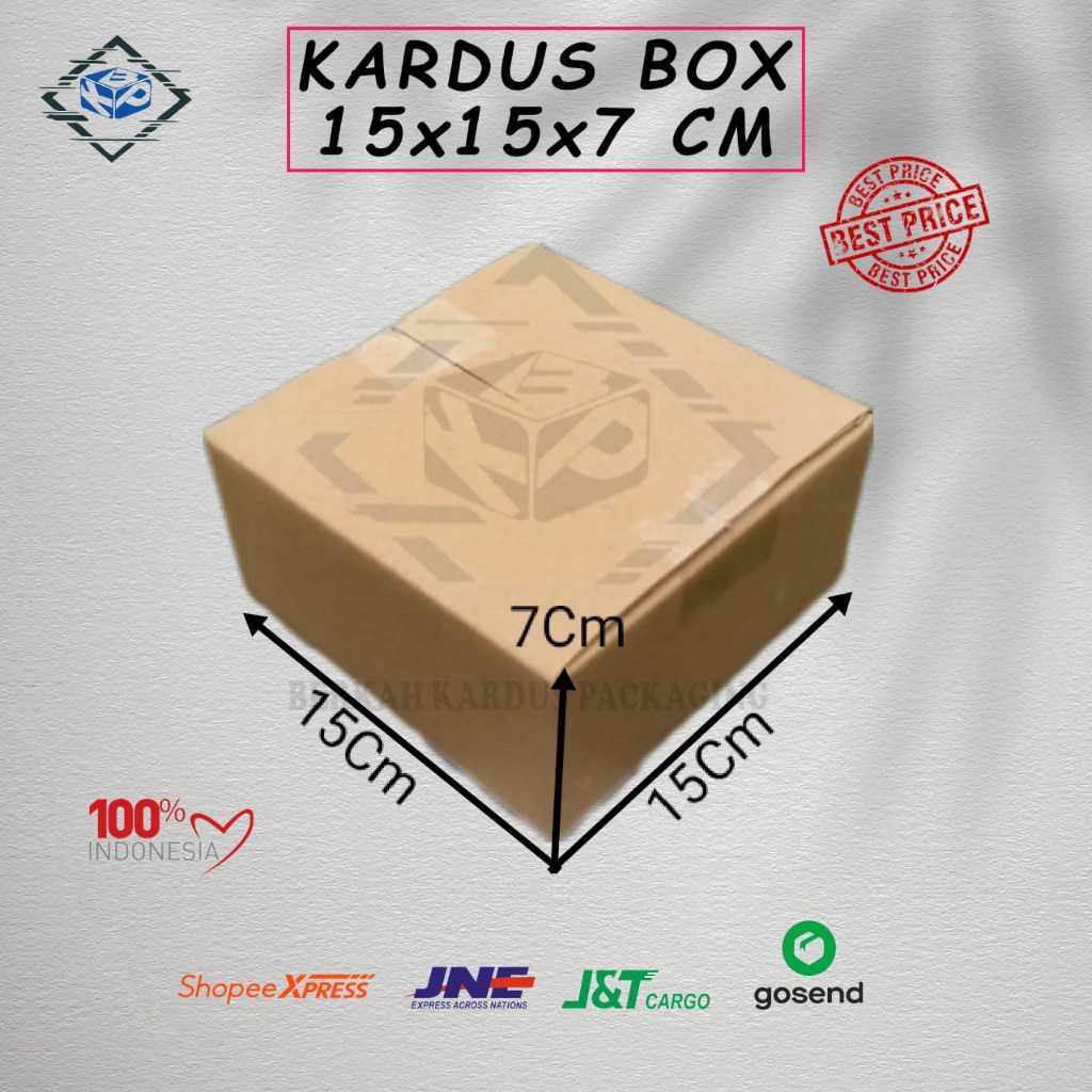 

Kardus box 15x15x7 cm single wall baru
