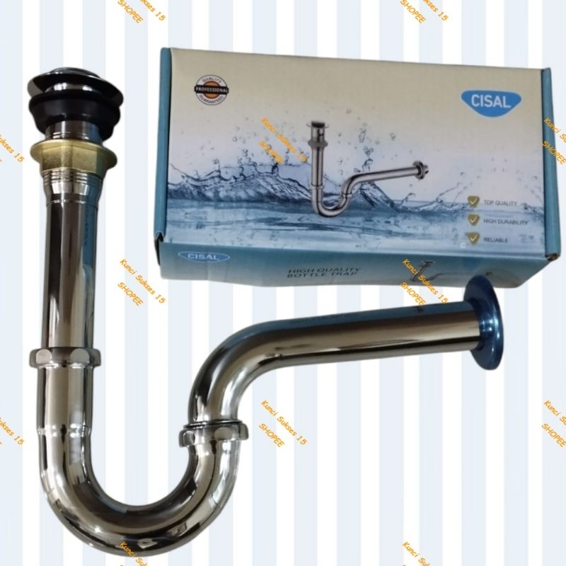 Sifon Wastafel / Sifon Leher Angsa Stainless / Afur Pipa Pembuangan Air Wastafel CISAL TU2T
