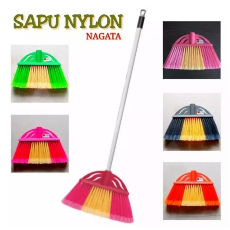 Sapu Plastik Turki Nagata/ Sapu lantai plastik Nagata Ga gagang alumunium/ Sapu plastik nylon Nagata
