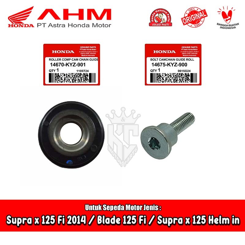 Rol Keteng Kecil + Baut Honda Supra x 125 Fi Helm in Blade 125 Original AHM 14670 14675-KYZ-900