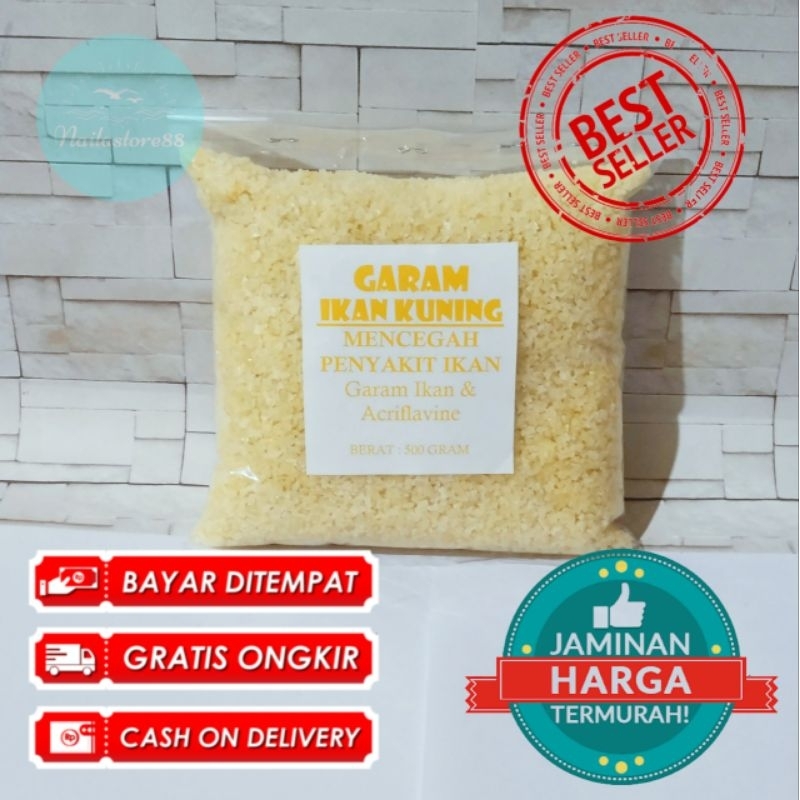 

Garam Garem Ikan Kuning Acriflavine Salt 500 gr Aquarium Kolam Aquascape