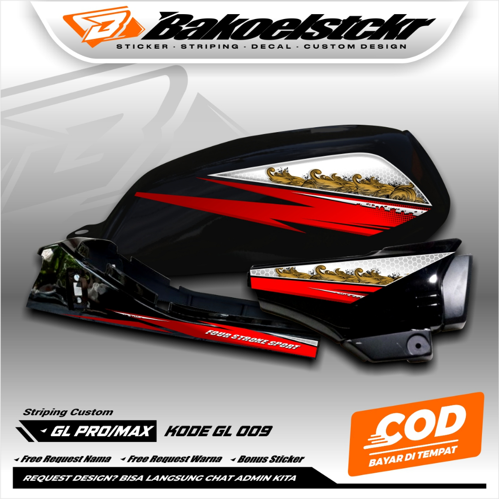 STRIPING GL PRO/MAX CUSTOM - DECAL STRIPING GL PRO CUSTOM VARIASI - STRIPING GL HOLOGRAM - GL KODE 0