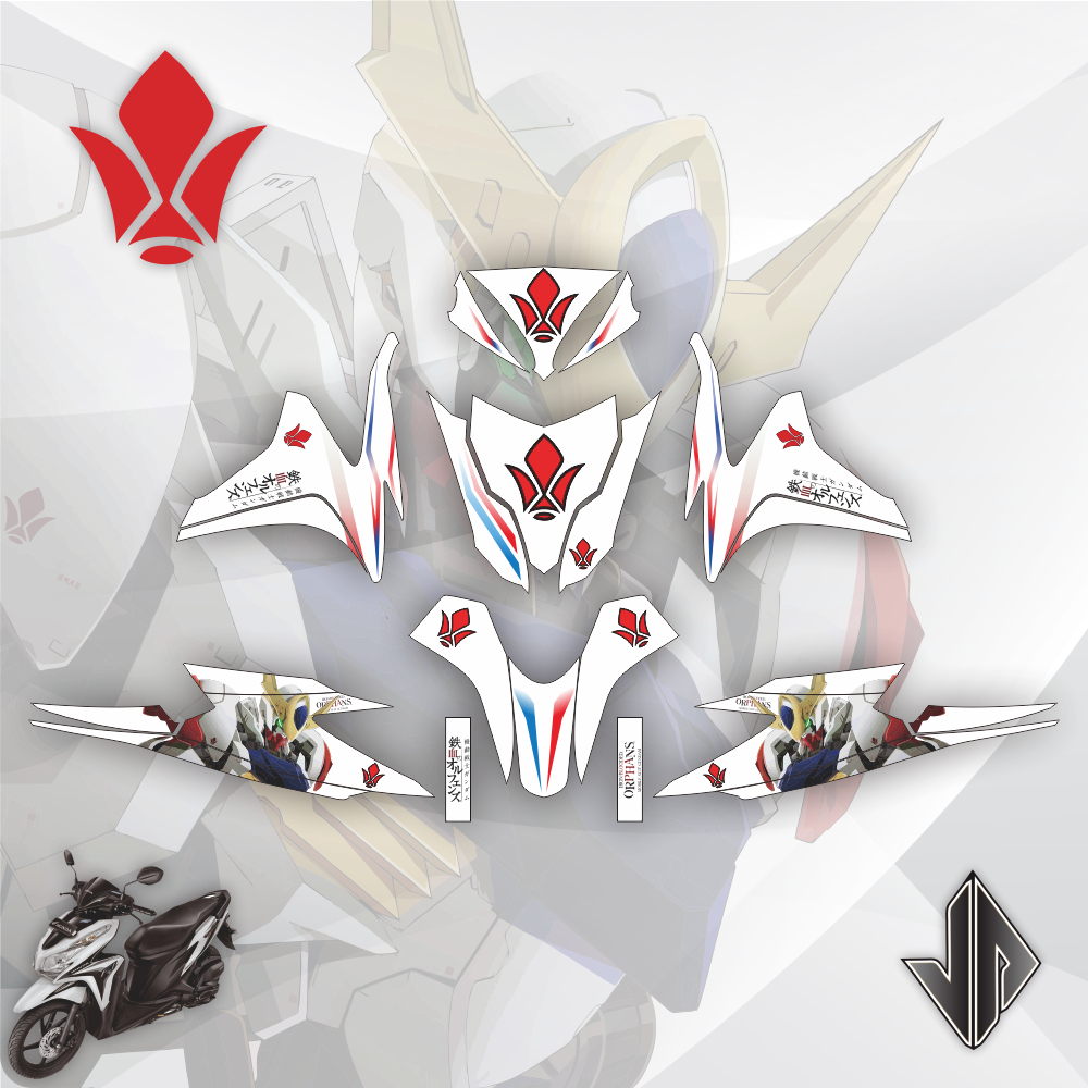 Decal Sticker / Stiker Vario 125 Old 2013 2014 82 Gundam Iron Blooded Orphans