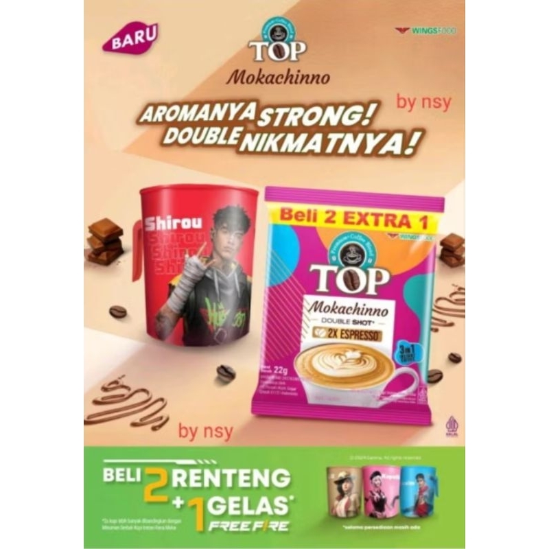 

Top coffee mokachinno isi 15 sachet/kopi top mokachinno