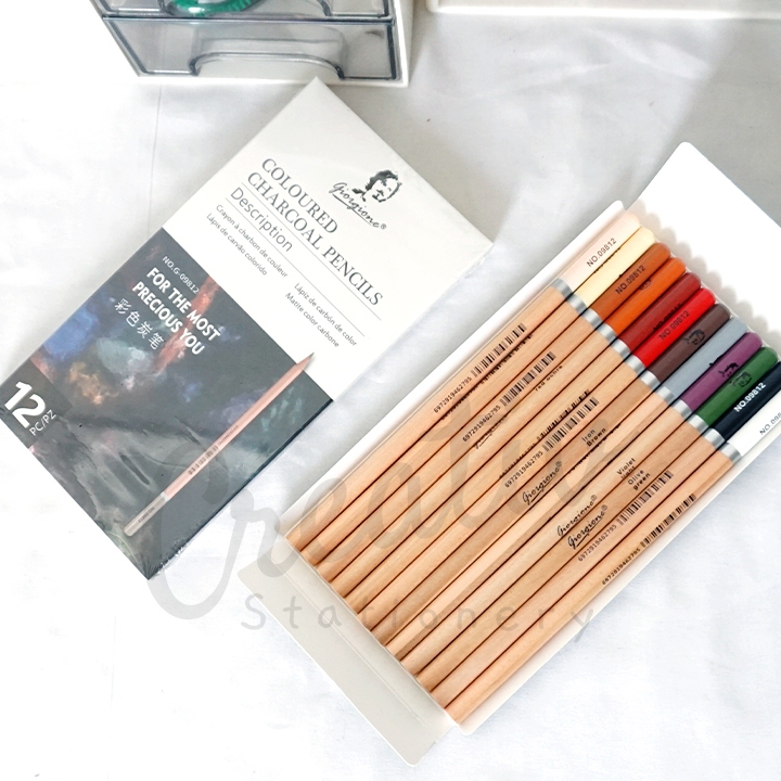

Giorgione Coloured Charcoal Pencils 12 Pcs Pensil Sketsa Berwarna G-09812