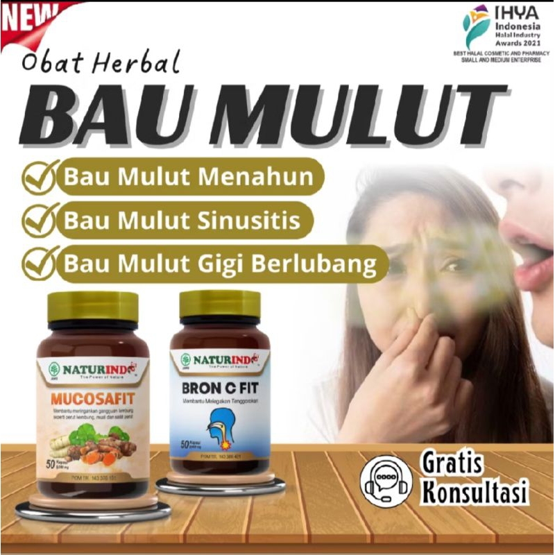 OBAT PENGHILANG BAU MULUT DAN NAFAS PERMANEN MENARUH AMPUH MUCOSAFIT BRON C FIT UNTUK BAU MULUT ASAM