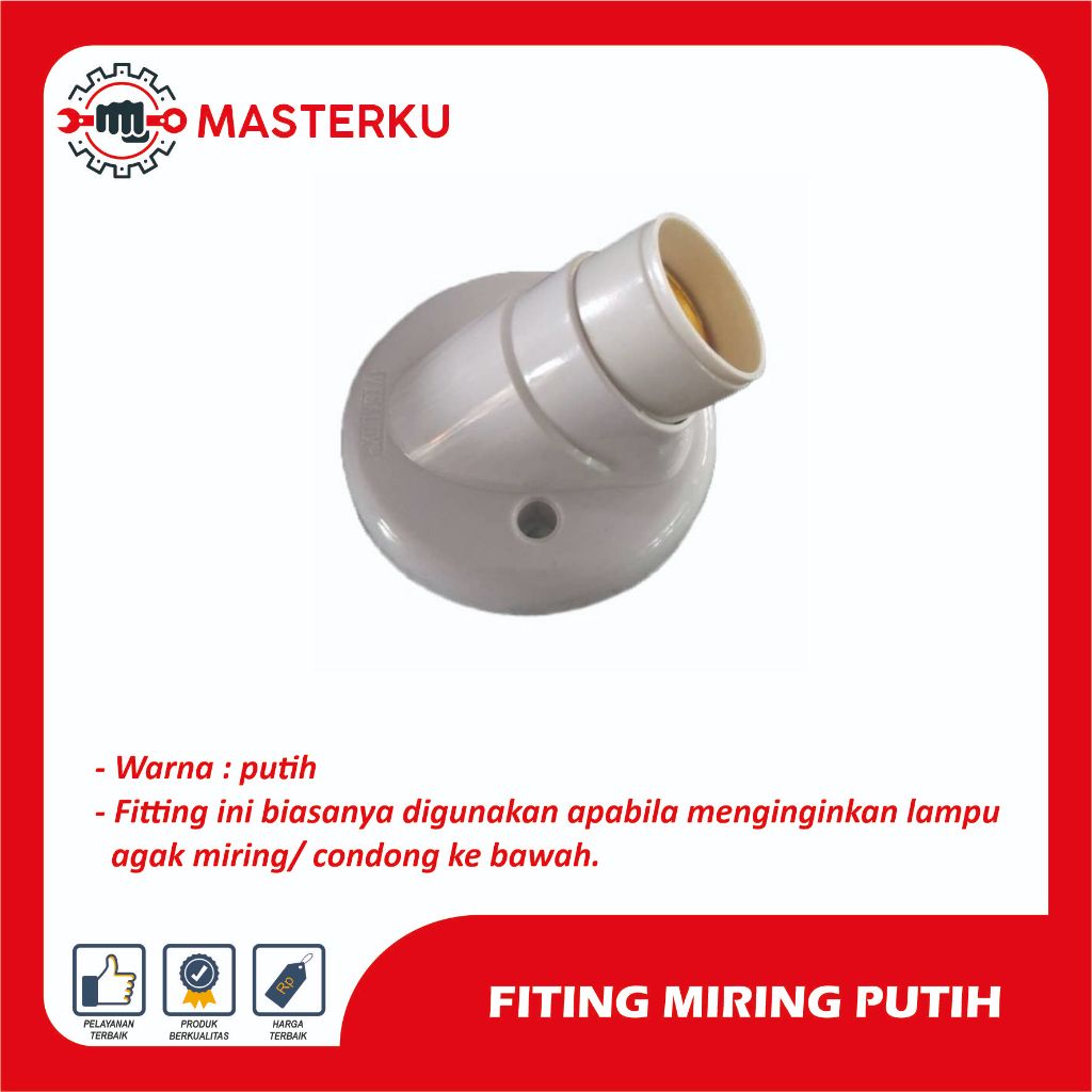 Fitting Lampu Miring / Fiting Miring