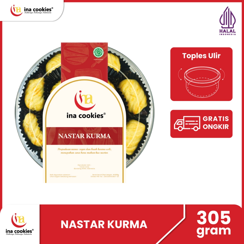 

Ina Cookies Toples Kue Kering Nastar Kurma Reguler